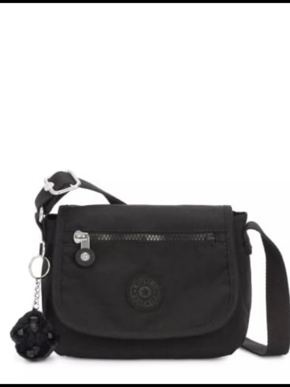 Kipling Sabian Crinkled Nylon Mini Crossbody Bag Adjustable Strap Flap Closure